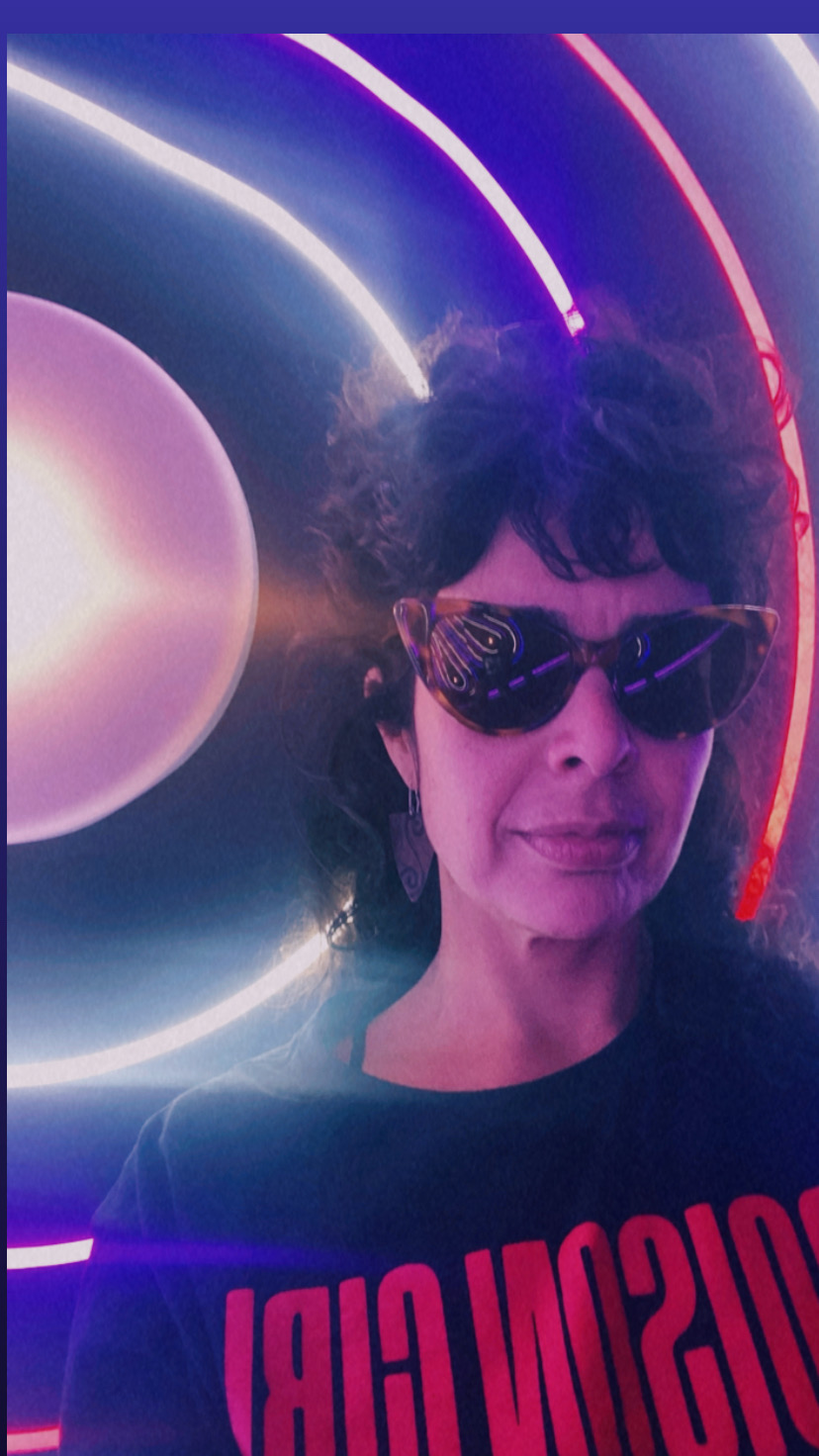 Joanna Ribas em set de filmagem